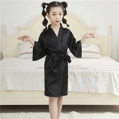 3-13 Years Satin Silk Bath Robes