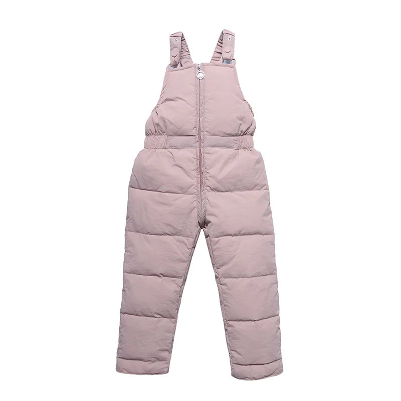 Winter Down Overalls Pants Autumn Thick Warm Ski Down Jumpsuit