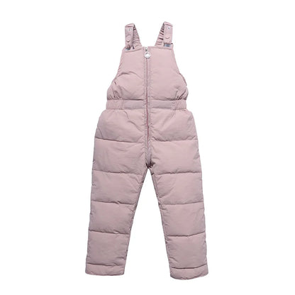 Winter Down Overalls Pants Autumn Thick Warm Ski Down Jumpsuit