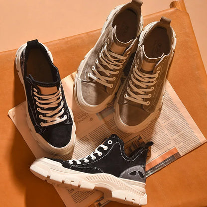 Suede Leather Round Toe Handmade Shoes