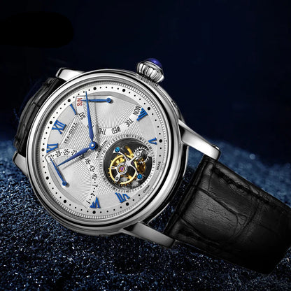 Automatic Tourbillon Mechanical Multifunctional Sapphire Calendar Luxury Watch