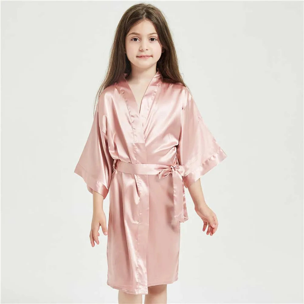 3-13 Years Satin Silk Bath Robes
