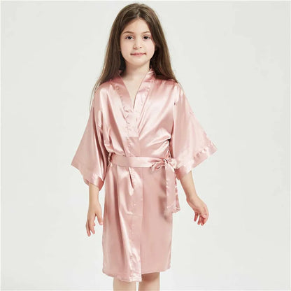3-13 Years Satin Silk Bath Robes