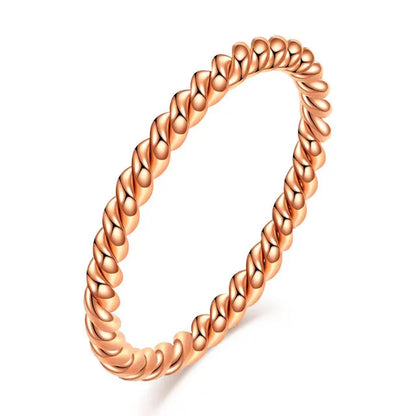 Beads Water Ripple Beaded Stainless Steel Mini Rings