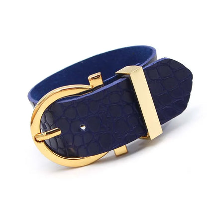 Wide Crack Leather Contracted Joker Bracelet