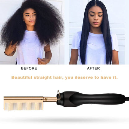 Hot Comb Hair Straightener Electric Heating