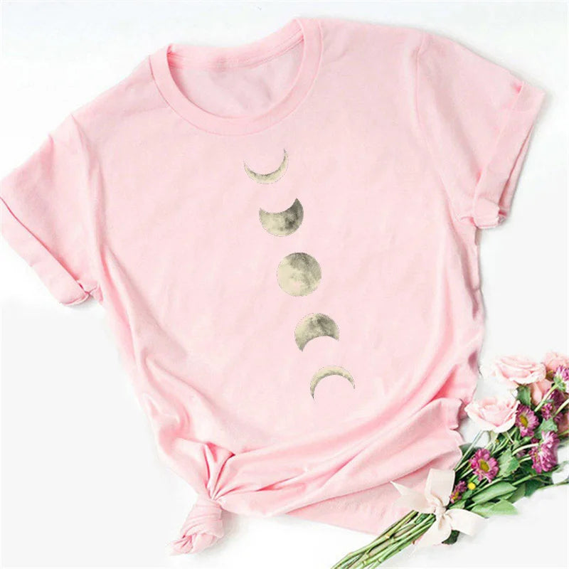 Moon Print T-shirts