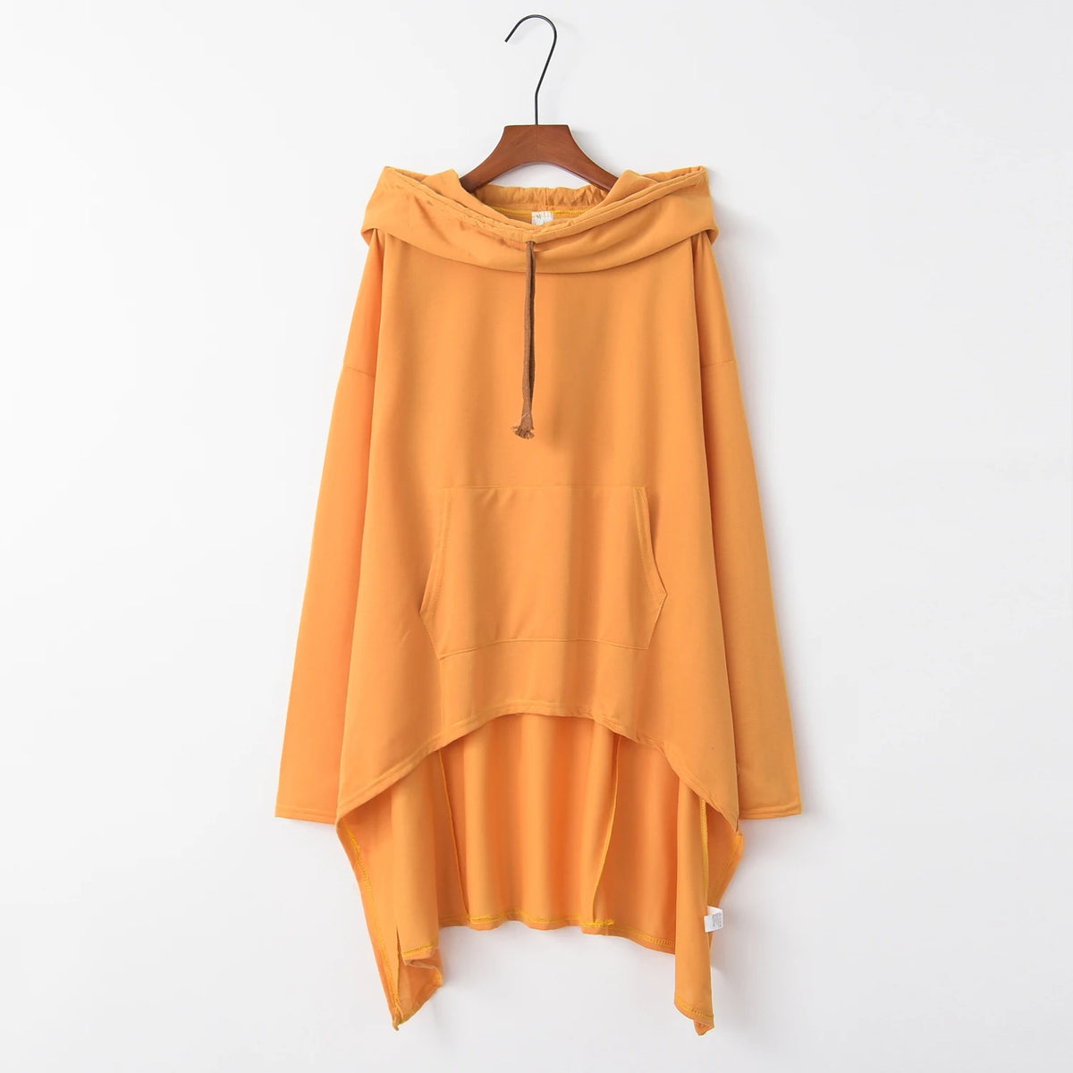 New European and N Pure Color Long Hoodie