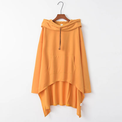 New European and N Pure Color Long Hoodie