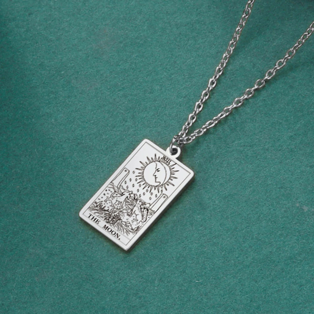 Stainless steel Classic Tarot Pendant Necklace