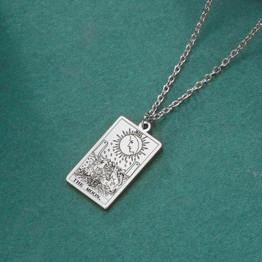 Stainless steel Classic Tarot Pendant Necklace