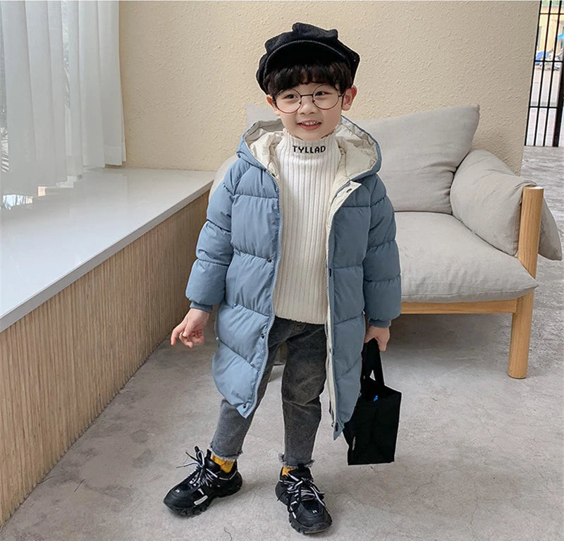 Down Long Outerwear Winter Autumn Teen Cotton -Padded Parka Coats