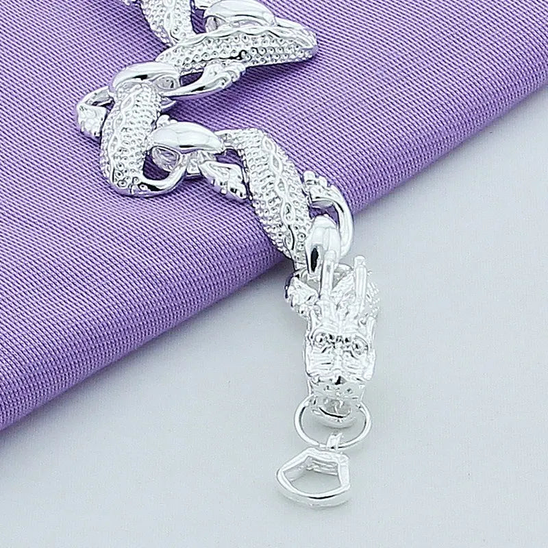 DANA 925 Sterling Silver Dragon Cuff Bracelet