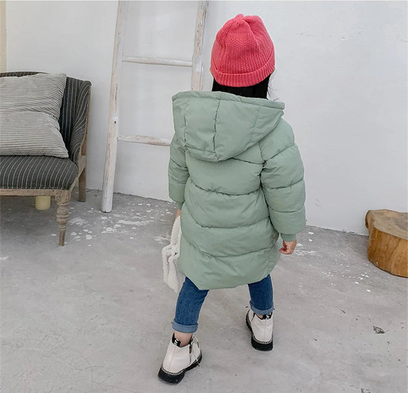 Down Long Outerwear Winter Autumn Teen Cotton -Padded Parka Coats
