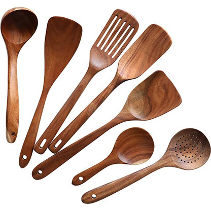 1-9Pcs/set Wooden Kitchen Utensils Set