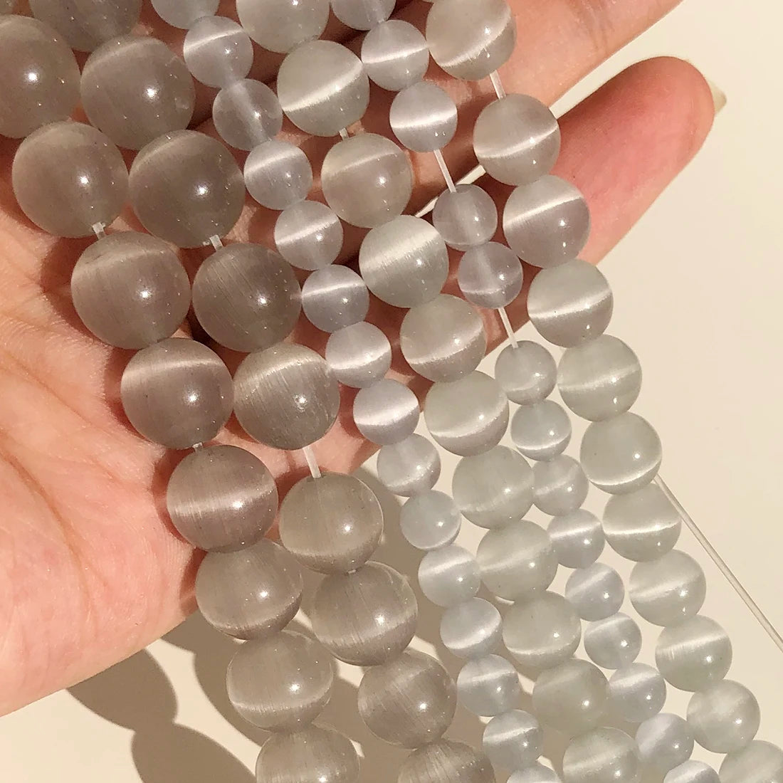 Cat Eye Opal Beads Natural Stone DIY Bracelets