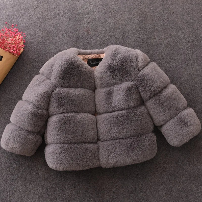 Faux Fur Winter Long Sleeve Christmas Jacket
