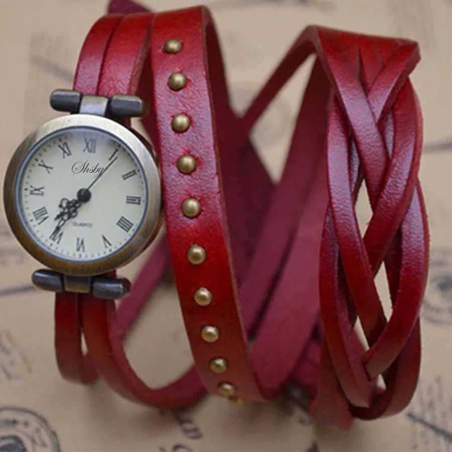 Shsby Roma Vintage Cowhide Spirally Wound Watchband