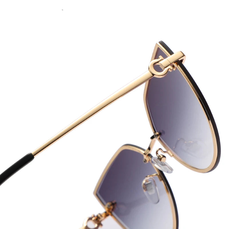 Cat Eye Vintage Rimless Sun Glasses
