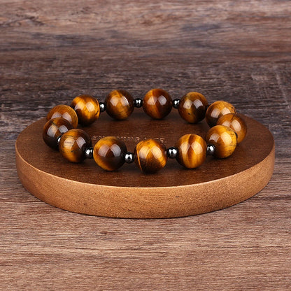 Natural Faceted Tiger Eyes Stone Reiki Bracelets