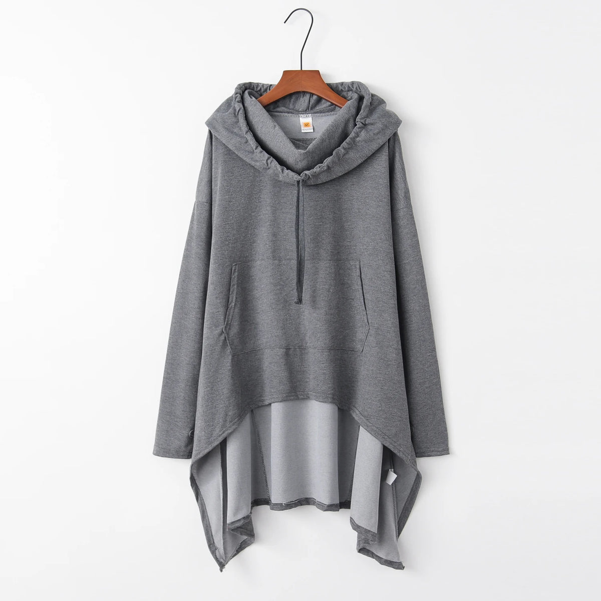 New European and N Pure Color Long Hoodie