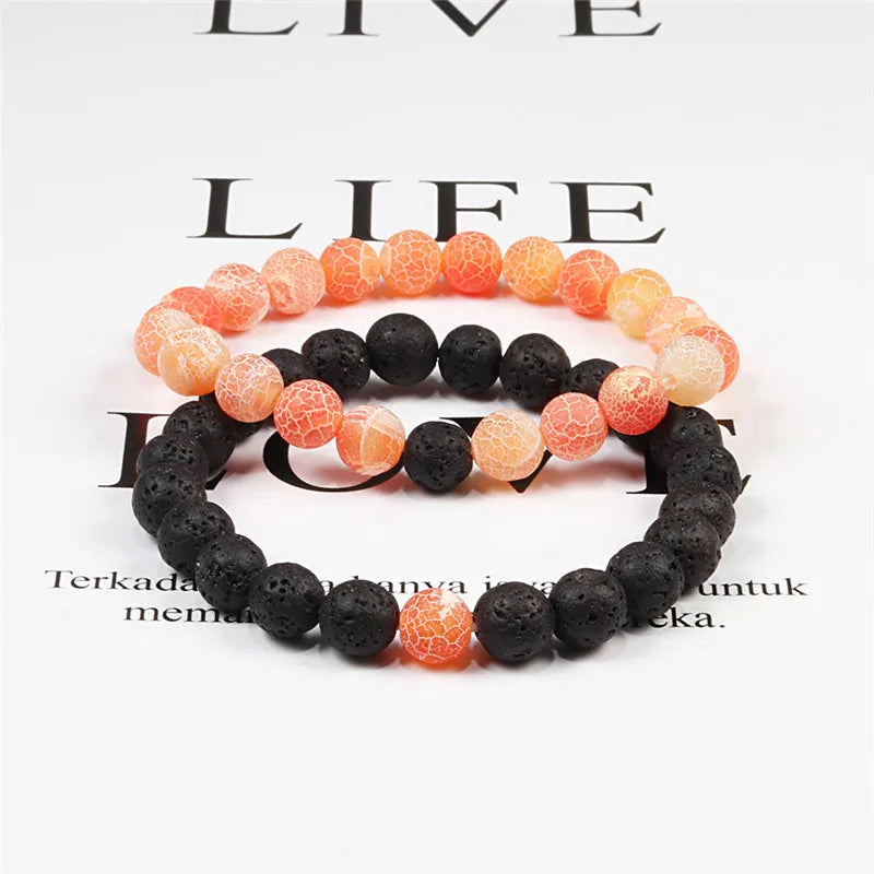 DANA Set Lava Stone Tiger Bracelets