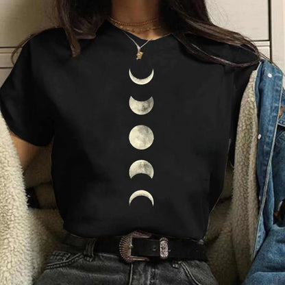 Moon Print T-shirts