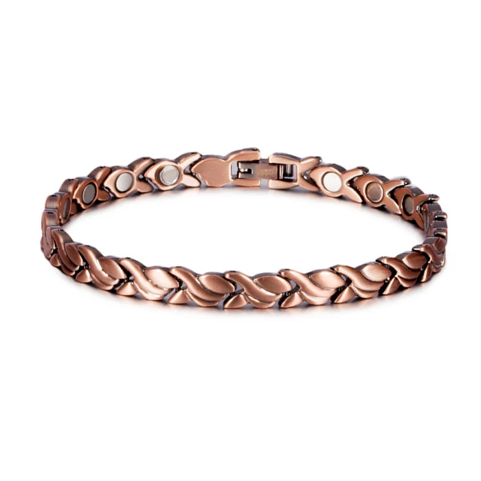 Magnetic Pure Copper 6.5mm Vintage Chain Health Energy Magnet Bracelets