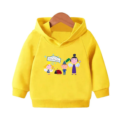 Ben and Holly Kingdom Cartoon Cute Sweatshirts Autumn Pullover Hoodies