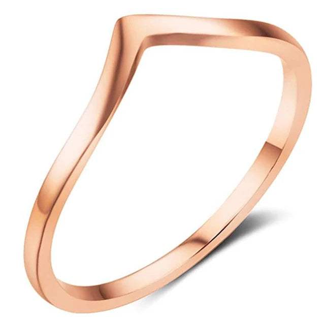 Beads Water Ripple Beaded Stainless Steel Mini Rings