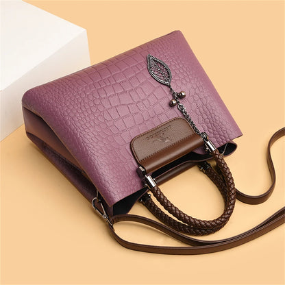 Leather Alligator Crossbody Bag