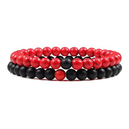 DANA Set Lava Stone Tiger Bracelets