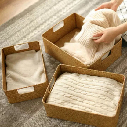 Large Woven Seagrass Basket Storage Container