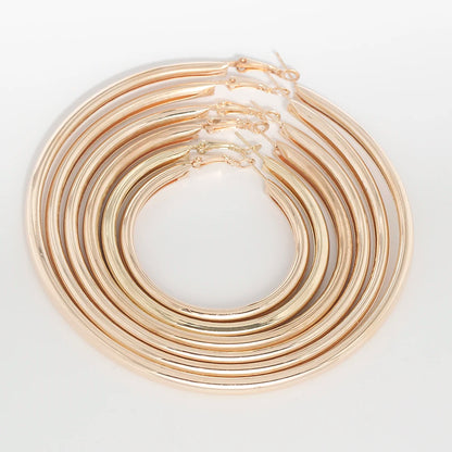 Exaggerated 5-10cm Thick Hoop Smooth Big Circle Earrings
