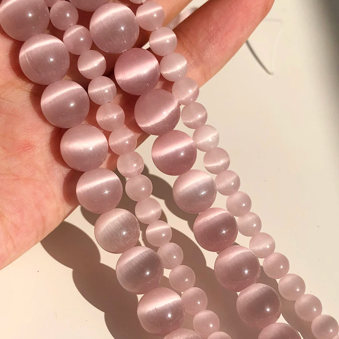 Cat Eye Opal Beads Natural Stone DIY Bracelets