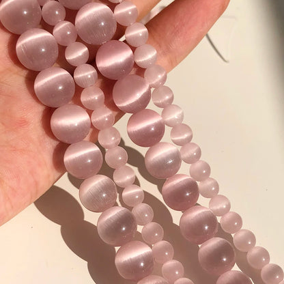 Cat Eye Opal Beads Natural Stone DIY Bracelets