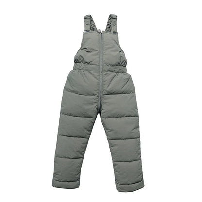 Winter Down Overalls Pants Autumn Thick Warm Ski Down Jumpsuit