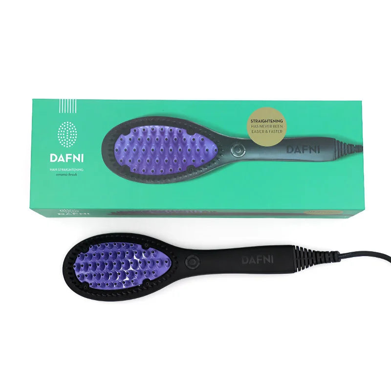 Hair Straightener Brush Ceramic Fast Straightening