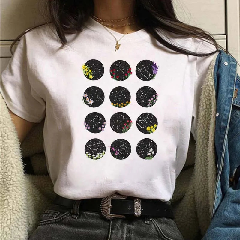 Moon Print T-shirts