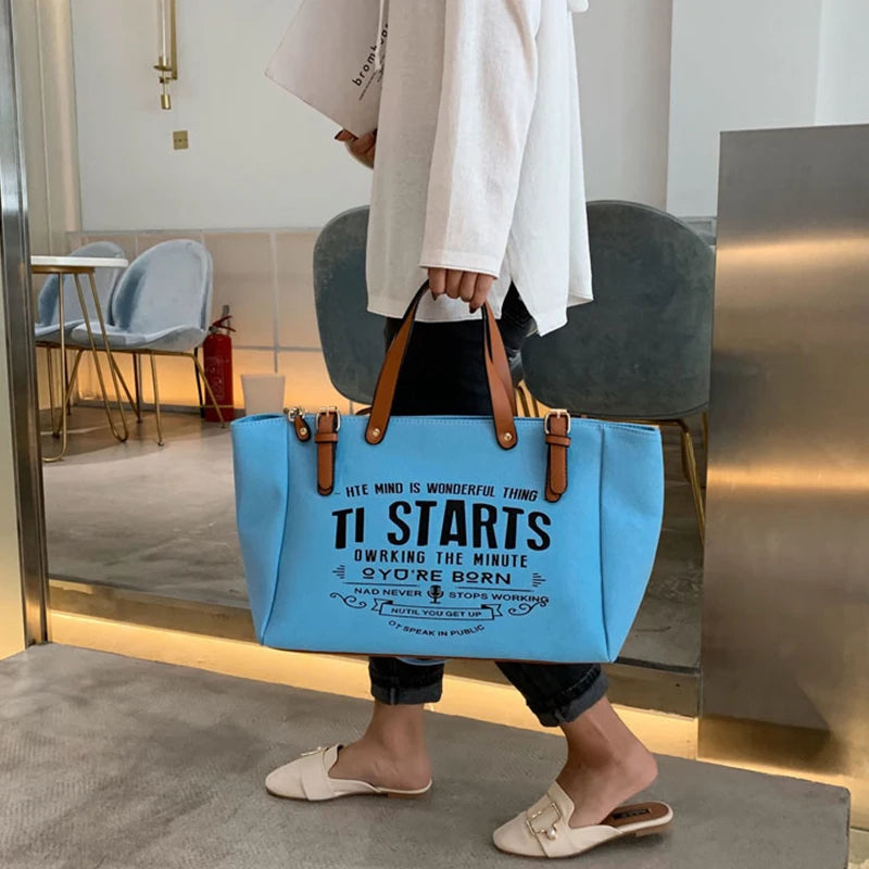 Canvas Large Capacity Shoulder Bag
