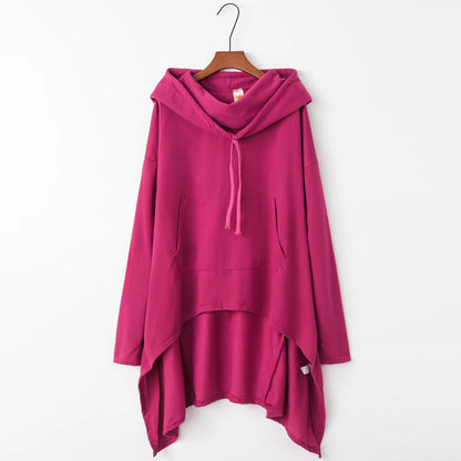 New European and N Pure Color Long Hoodie