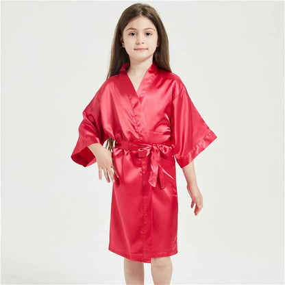 3-13 Years Satin Silk Bath Robes