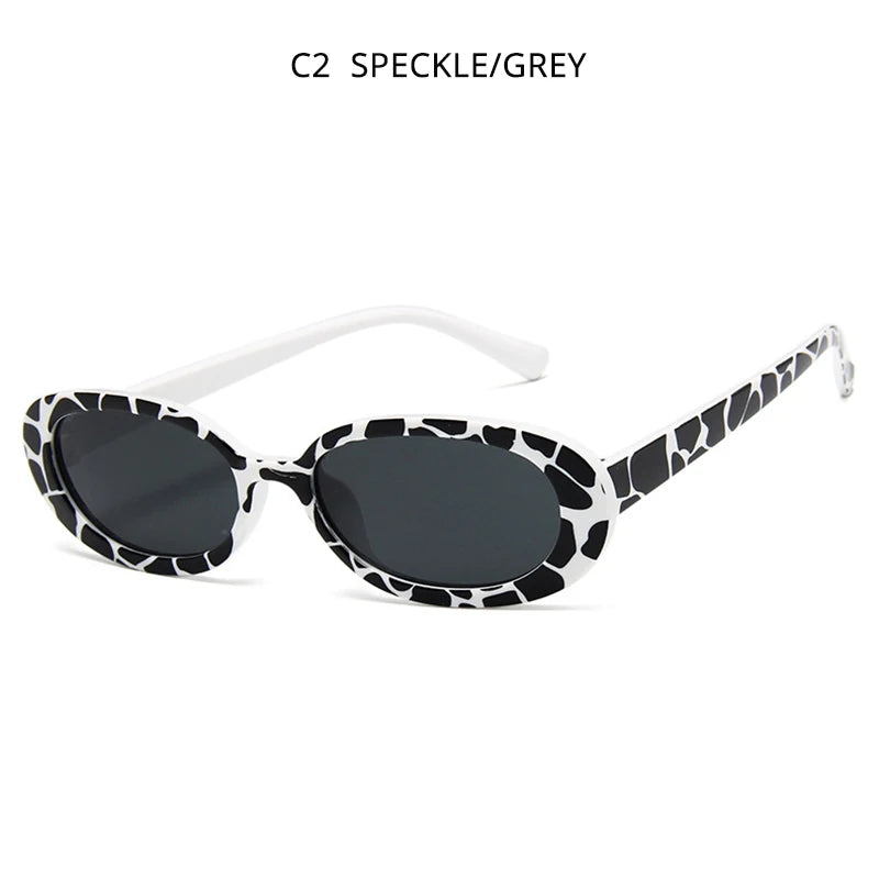 Classic Oval Cow Color Small Sunglasses