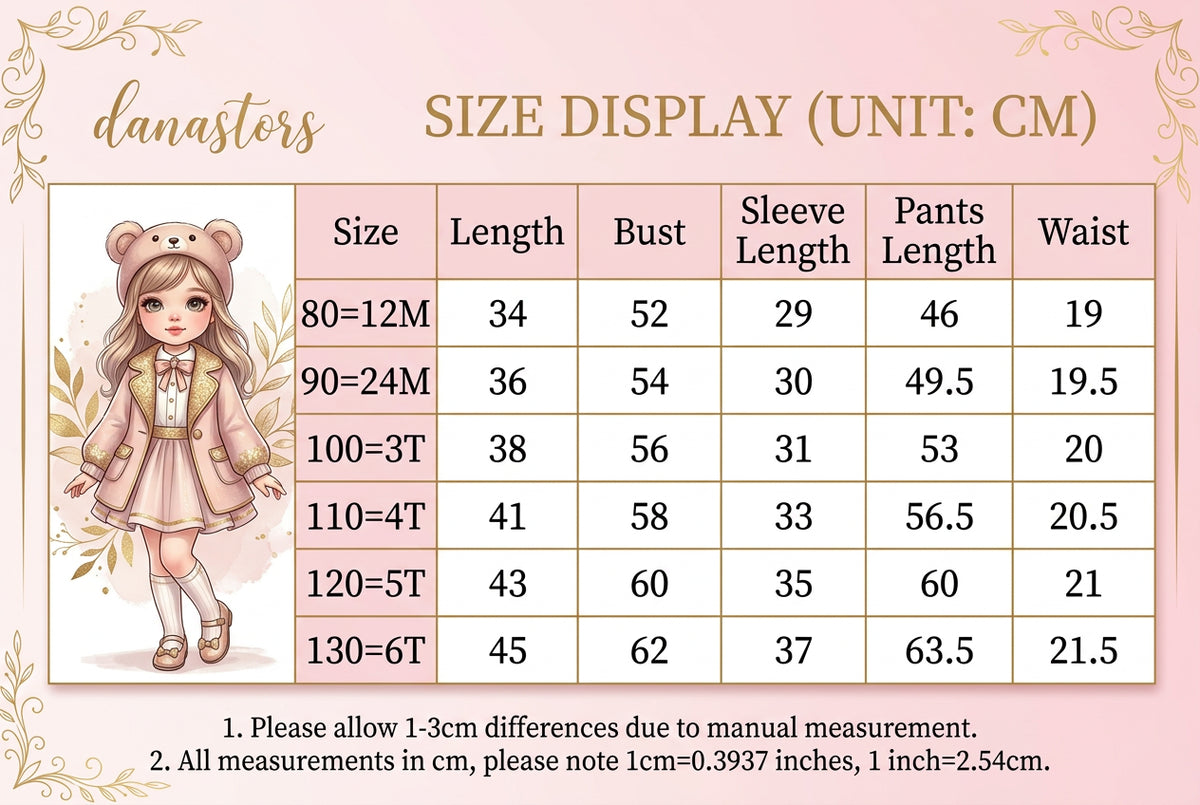 Winter Baby Autumn Flannel Fleece Cartoon Bear Sleepwear Pajamas Set