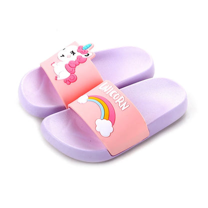 Unicorn Rainbow Indoor Toddler Slippers