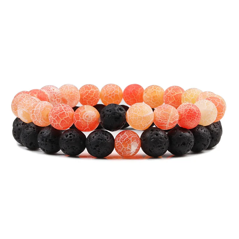 DANA Set Lava Stone Tiger Bracelets