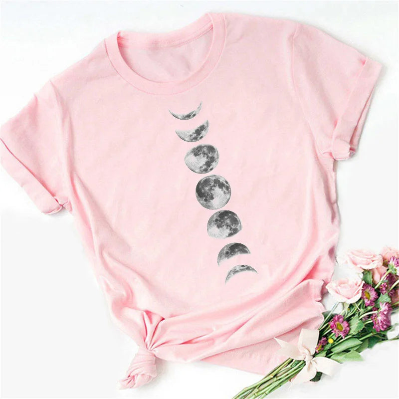 Moon Print T-shirts