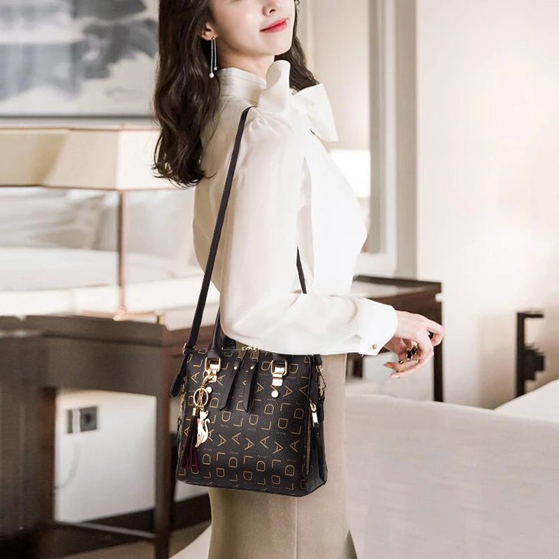 DANA English Letter PU Leather Bag