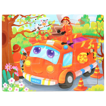 15*11cm 3D Puzzle Cartoon Animals Wood Puzzle Kids