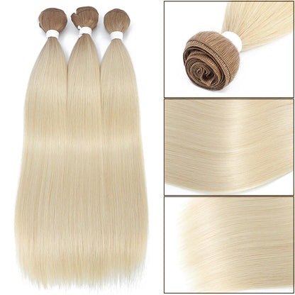 Bone Straight Hair Extensions Brown Color